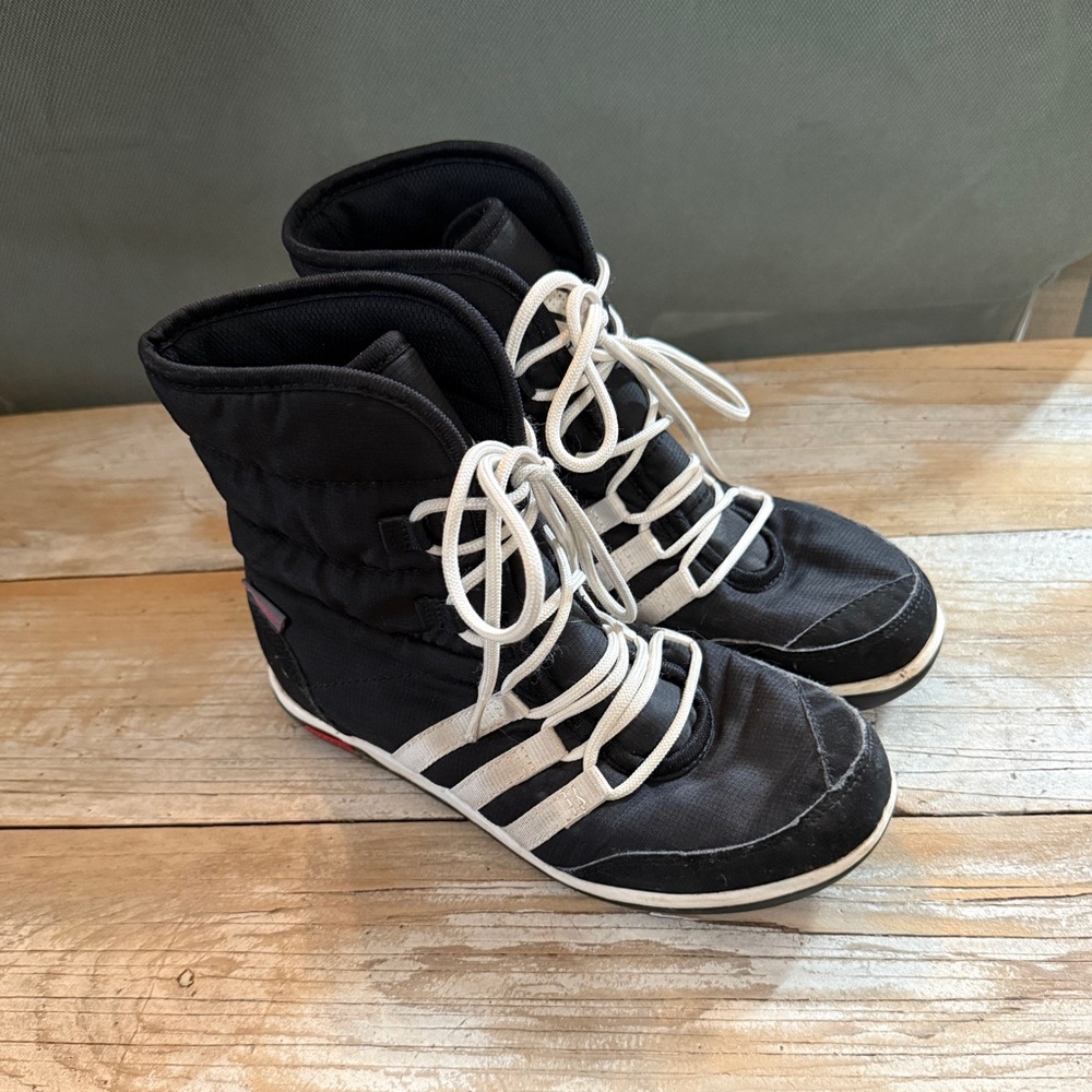adidas Black and White Winter Boots